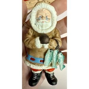 VTG Danbury Mint Santa Around the World Christmas Tree Ornament-Greenland EUC